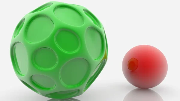 Concept Two Colorful Balls — Stock Photo, Image