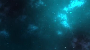 Sar tozu parçacıkları mavi uzay bulutu arka planda döner