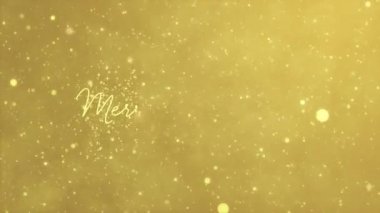 Mutlu Noeller el yazısı metin altın ışıltı arka plan animasyonlu