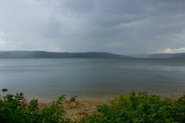 Bakota Körfezi 'ndeki güzel manzara, Bakota köyü, Ukrayna' daki 