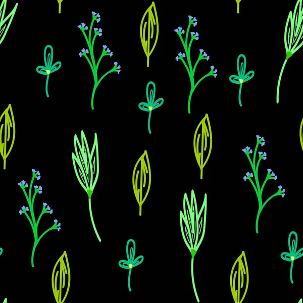 Motif floral vectoriel sans couture, illustration dessinée à la main, fond de style doodle printemps avec des fleurs, impression pour papier peint, emballage, papier d'emballage, conception de tissu et de couverture, modèle sans fin créatif — Image vectorielle