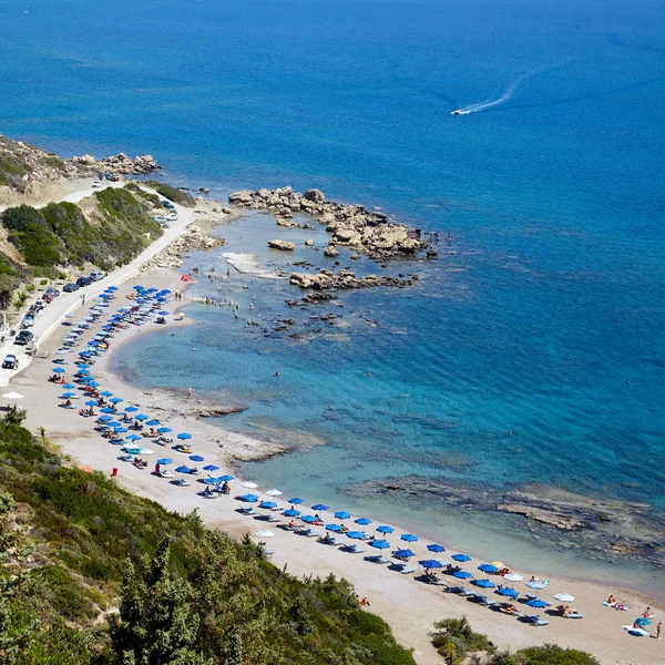 Остров Родос Нудистский Пляж Фалираки Греция — стоковое фото