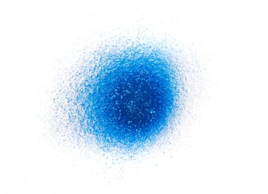 Beyaz arkaplanda soyut mavi renk