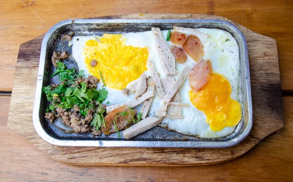 Breakfast egg pan — Stock Photo, Image