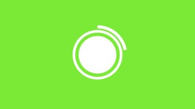 Daire Yükleniyor, video. İndirme işlemi, önyükleyici animasyon web tasarım şablonu, arayüz tampon yüklemesi. 4K 'da UI elementinin animasyonu. Krom anahtar yeşil ekran. İşlem yükleme çubuğu.