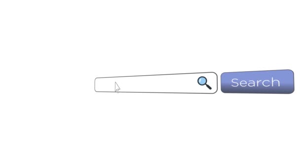 Fase Coronavirus Sms Internet Zoekmachine Regel Entry Veld Witte Achtergrond — Stockvideo