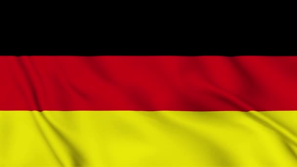Drapeau d'Allemagne agitant le vent. Une vidéo de haute qualité de l'animation de fond de surface de tissu drapeau 3D. 