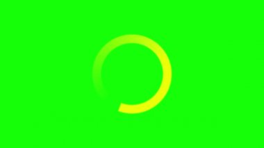 Daire Yükleniyor, video. İndirme işlemi, önyükleyici animasyon web tasarım şablonu, arayüz tampon yüklemesi. 4K 'da UI elementinin animasyonu. Krom anahtar yeşil ekran. İşlem yükleme çubuğu.