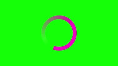 Daire Yükleniyor, video. İndirme işlemi, önyükleyici animasyon web tasarım şablonu, arayüz tampon yüklemesi. 4K 'da UI elementinin animasyonu. Krom anahtar yeşil ekran. İşlem yükleme çubuğu.