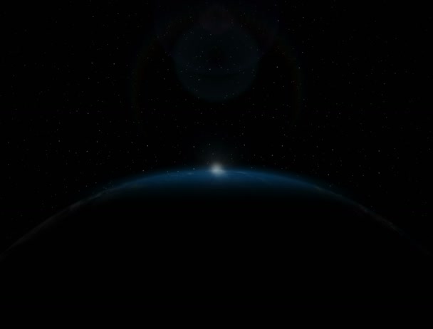 Terre de l'espace Lever du soleil (pleine ouverture 4K )