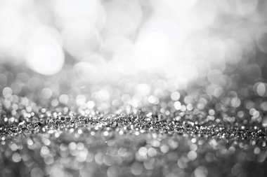 tatil ışıklı Noel arka plan ve uzay - yıldızlar yanıp sönen ve kar taneleri düşüyor ile sihirli bokeh glitter kopyalayın