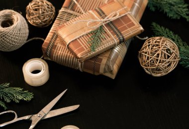 renkli Noel ışıkları - arka plan