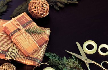 renkli Noel ışıkları - arka plan