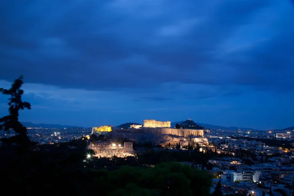 Athen Vom Philopapou Hügel Aus Mit Blick Auf Herodium Akropolis — Stockfoto