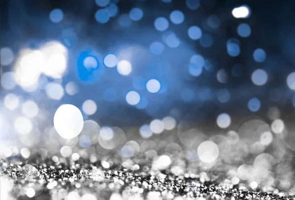 Vakantie Abstract Glitter Achtergrond Met Knipperende Sterren Sneeuwvlokken Vallen Wazig — Stockfoto