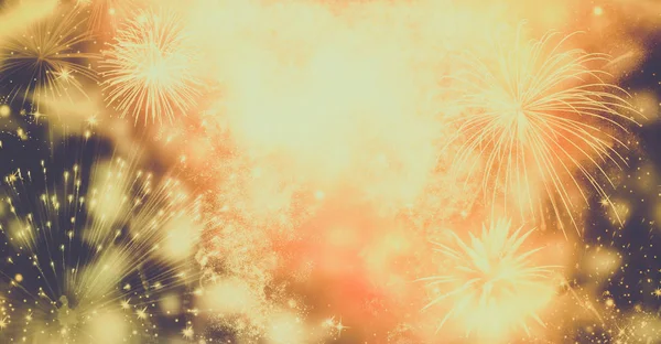 Fireworks New Year Copy Space Abstract Holiday Background — Stock Photo, Image