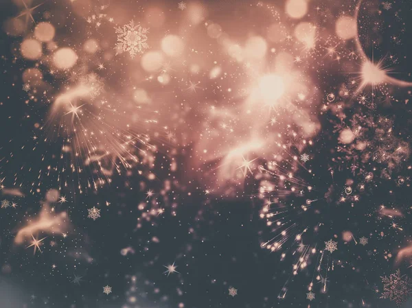 新年の花火とコピースペース 抽象的な休日の背景 — ストック写真