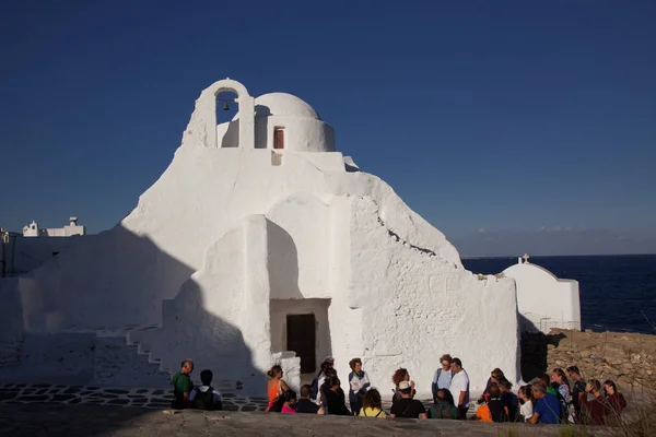 Yunanistan Mykonos Adasındaki Yüzyıl Paraportiani Kilisesi — Stok fotoğraf