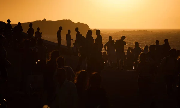 Silhouettes People Taking Pictures Smartphones Greek Flag — Stock Photo, Image