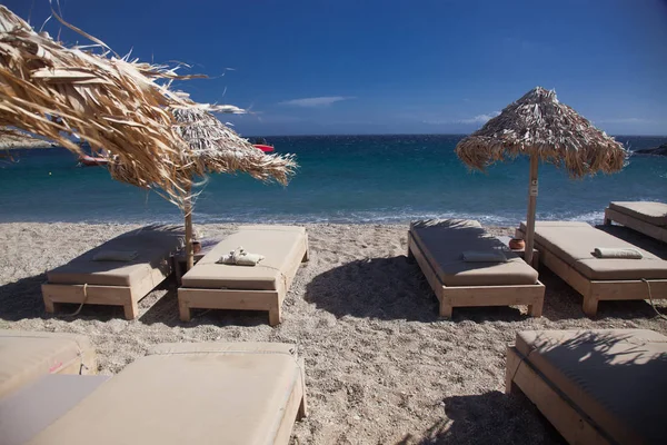 Bella Spiaggia Mykonos Grecia — Foto Stock