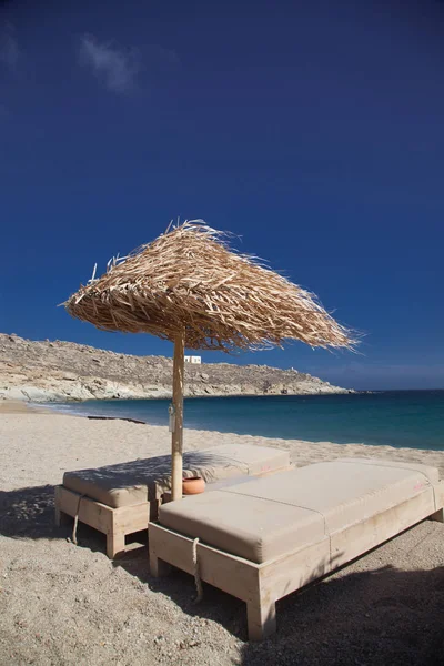 Красивый Пляж Миконос Греция — стоковое фото