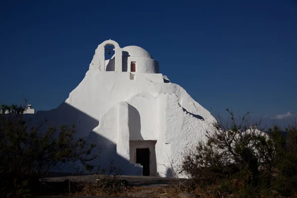 Kerk Van Paraportiani Uit 14E Eeuw Het Eiland Mykonos Griekenland — Stockfoto