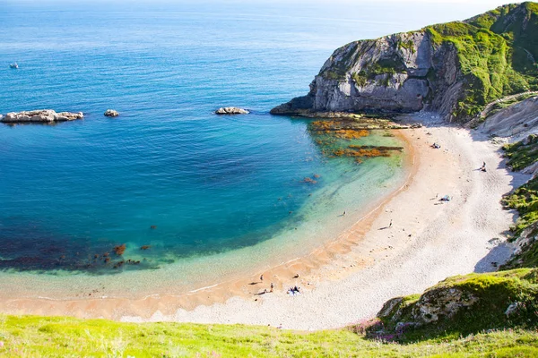 Αεροφωτογραφία Του Jurassic Ακτή Του Dorset Ηνωμένο Βασίλειο Βρετανικό Καλοκαίρι — Φωτογραφία Αρχείου