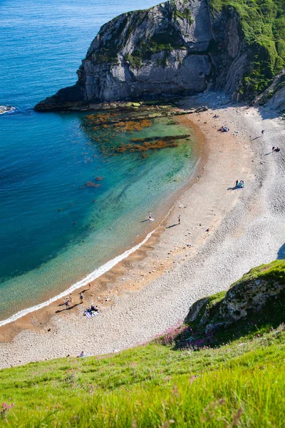 Αεροφωτογραφία Του Jurassic Ακτή Του Dorset Ηνωμένο Βασίλειο Βρετανικό Καλοκαίρι — Φωτογραφία Αρχείου