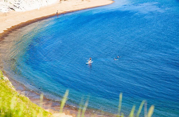 Αεροφωτογραφία Του Jurassic Ακτή Του Dorset Ηνωμένο Βασίλειο Βρετανικό Καλοκαίρι — Φωτογραφία Αρχείου