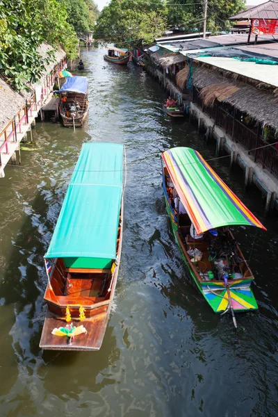 Khlong lad mayom pływających rynku, Bangkok, Tajlandia — Zdjęcie stockowe