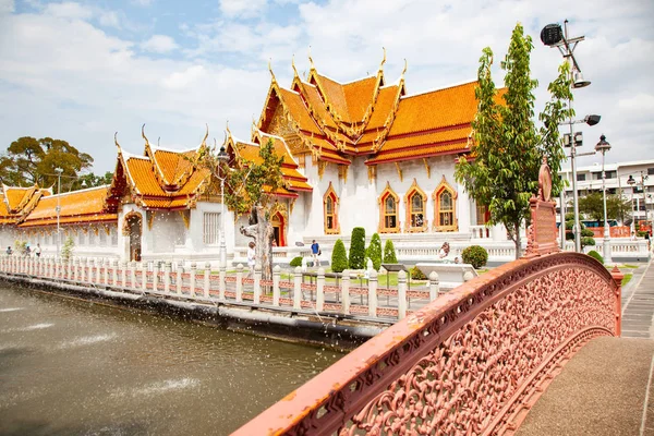 Wat Benchamabopit, de marmeren tempel, Bangkok, Thailand — Stockfoto