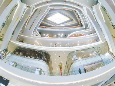 Bangkok, Tayland - Şubat 2019: Simge iç Siam shoppin