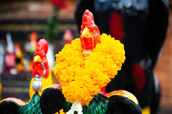 泰国清迈公鸡雕像 — 图库照片
