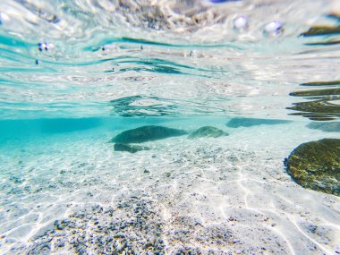 arka plan tropikal mavi okyanus sualtı-lüks