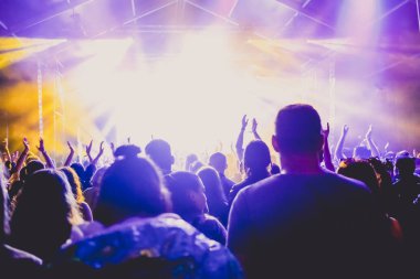 Konserde tezahürat yapan kalabalık - müzik festivali