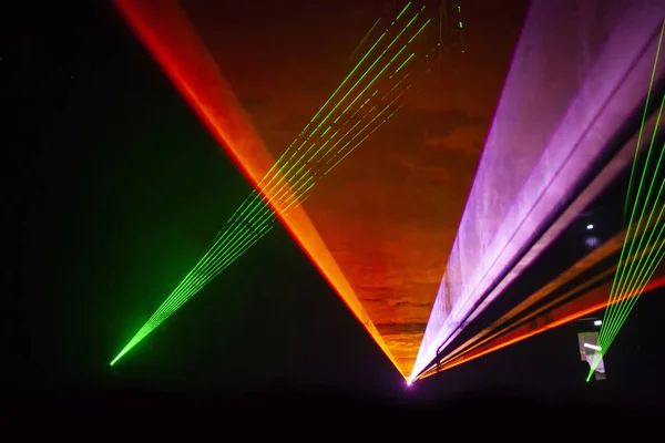 Futuristic lights. Cyberpunk background. Abstract lasers  glowin — Stock Photo, Image