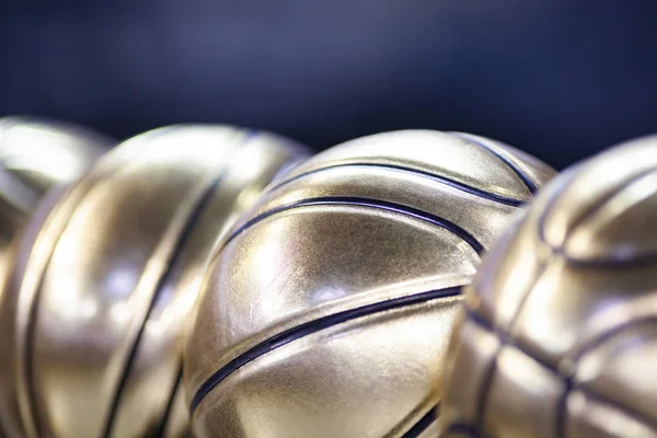 Golden basketball ball — Stock Photo, Image