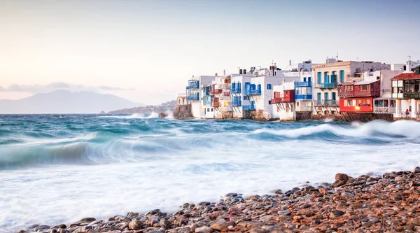 Little Venice at Sunset, Mykonos, Griekenland-luxe reizen destiat — Stockfoto