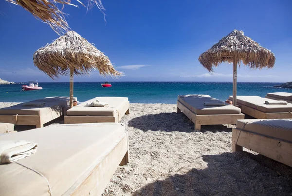 Schöner Strand in Mykonos Griechenland — Stockfoto