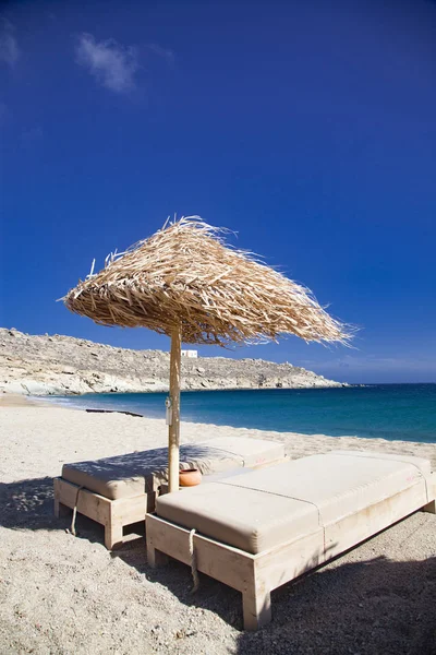 Schöner Strand in Mykonos Griechenland — Stockfoto