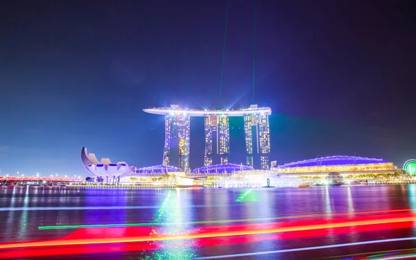 Singapur, Singapur – březen 2019: Skyline Singapur Marina B — Stock fotografie