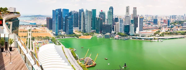 CINGAPURA, CINGAPURA - MARÇO 2019: Vista aérea sobre Singapura fr — Fotografia de Stock