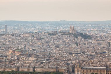 paris, Fransa üzerinden havadan görünümü