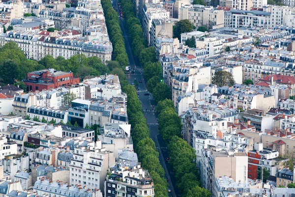 巴黎，法国上空鸟瞰图 — 图库照片