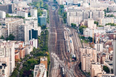 paris, Fransa üzerinden havadan görünümü