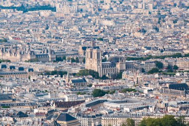 paris, Fransa üzerinden havadan görünümü