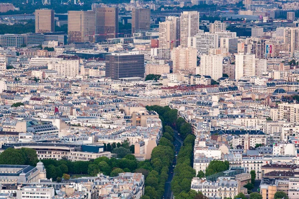 巴黎，法国上空鸟瞰图 — 图库照片