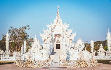 Wat Rong Khun ünlü Beyaz Tapınak Chiang Rai, Tayland