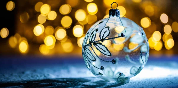 noel dekorasyon kar şenlikli ışıklar ve kopyalama alanı