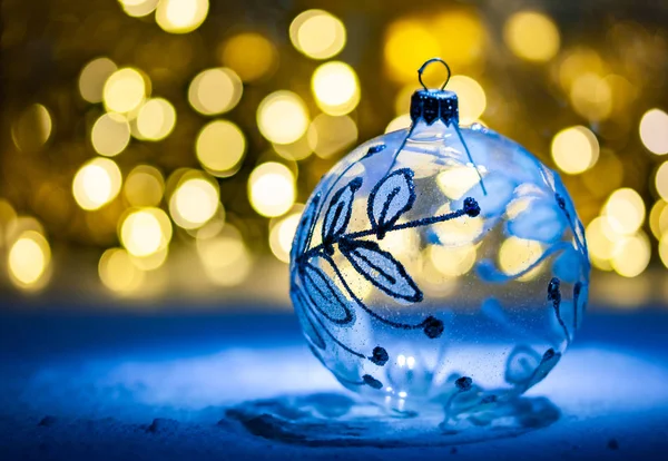noel dekorasyon kar şenlikli ışıklar ve kopyalama alanı